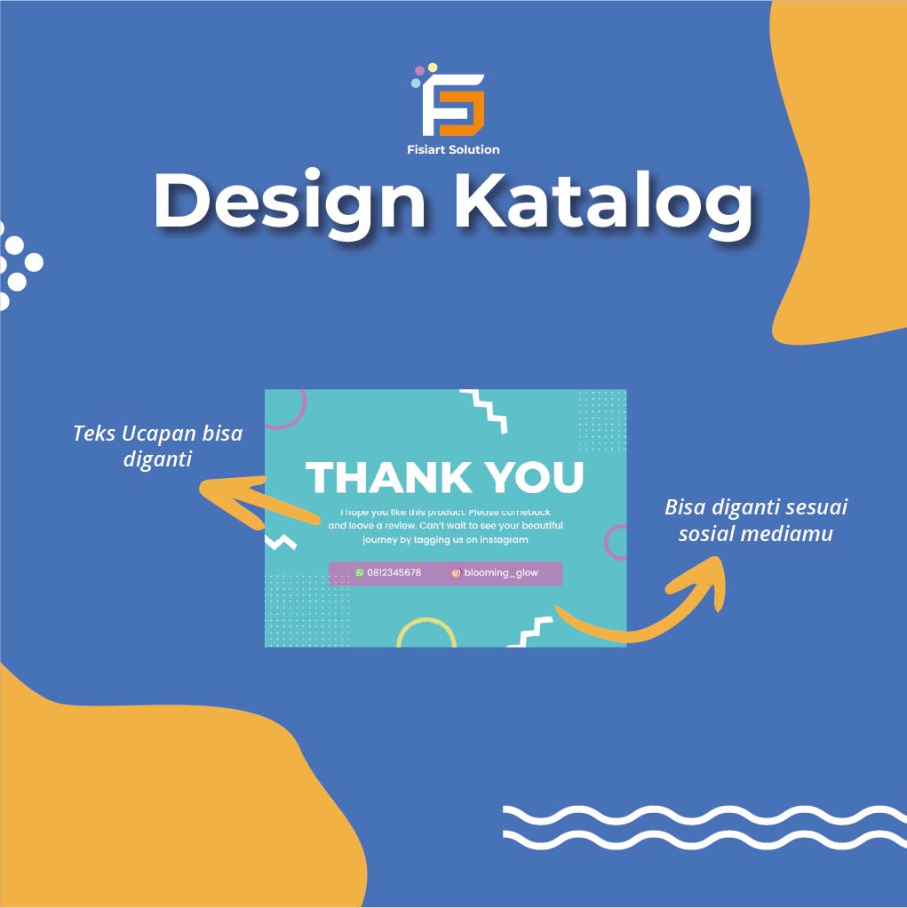 Thankyou Card - Kartu Ucapan - Kartu Souvenir – Kartu hampers 1 sisi - Image 2