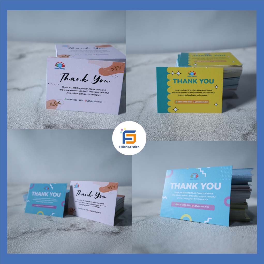 Thankyou Card - Kartu Ucapan - Kartu Souvenir – Kartu hampers 1 sisi - Image 3